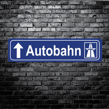 Load image into Gallery viewer, PORSCHEPLATZ or AUTOBAHN STREET SIGN - ZUFFENHAUSEN, STUGGART, FACTORY