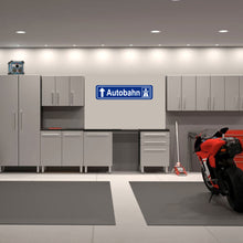 Load image into Gallery viewer, PORSCHEPLATZ or AUTOBAHN STREET SIGN - ZUFFENHAUSEN, STUGGART, FACTORY