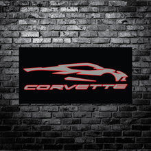 Load image into Gallery viewer, CORVETTE OUTLINE - GARAGE BANNER
